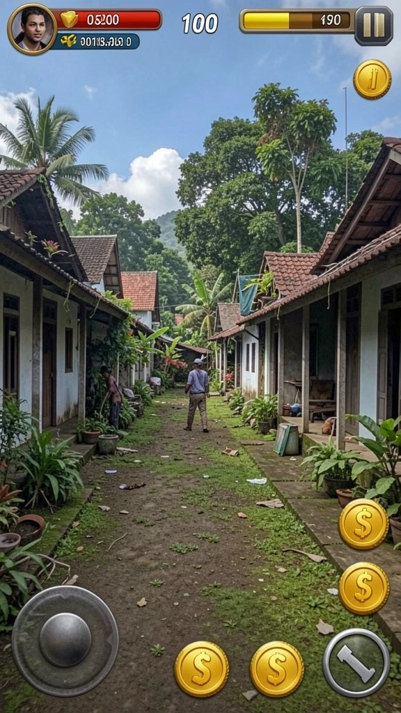 spingila - Tampilan awal game dengan karakter menarik.
